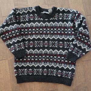 Vtg Brass Plum Nordstrom 100% Shelton Wool Pullover Crew Neck Sweater SZ M